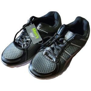 Men's Zone Pro Gray & Black Lace Up Athletic Tennis Sneakers Shoes Sz 8 NWT